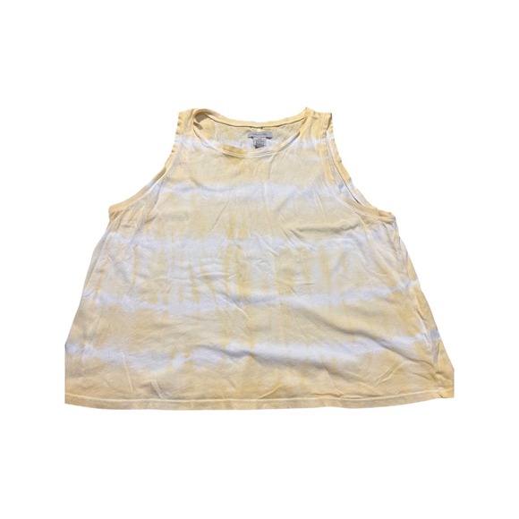 OUTERNOWN Tops - OUTERNOWN Tie Dye Tank Top Yellow White Sleeveless Casual Women's Size L beachy‎